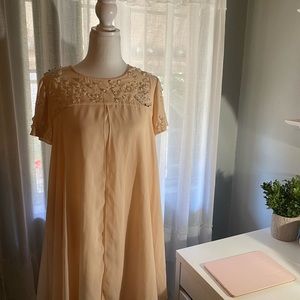 Embroidered mini dress